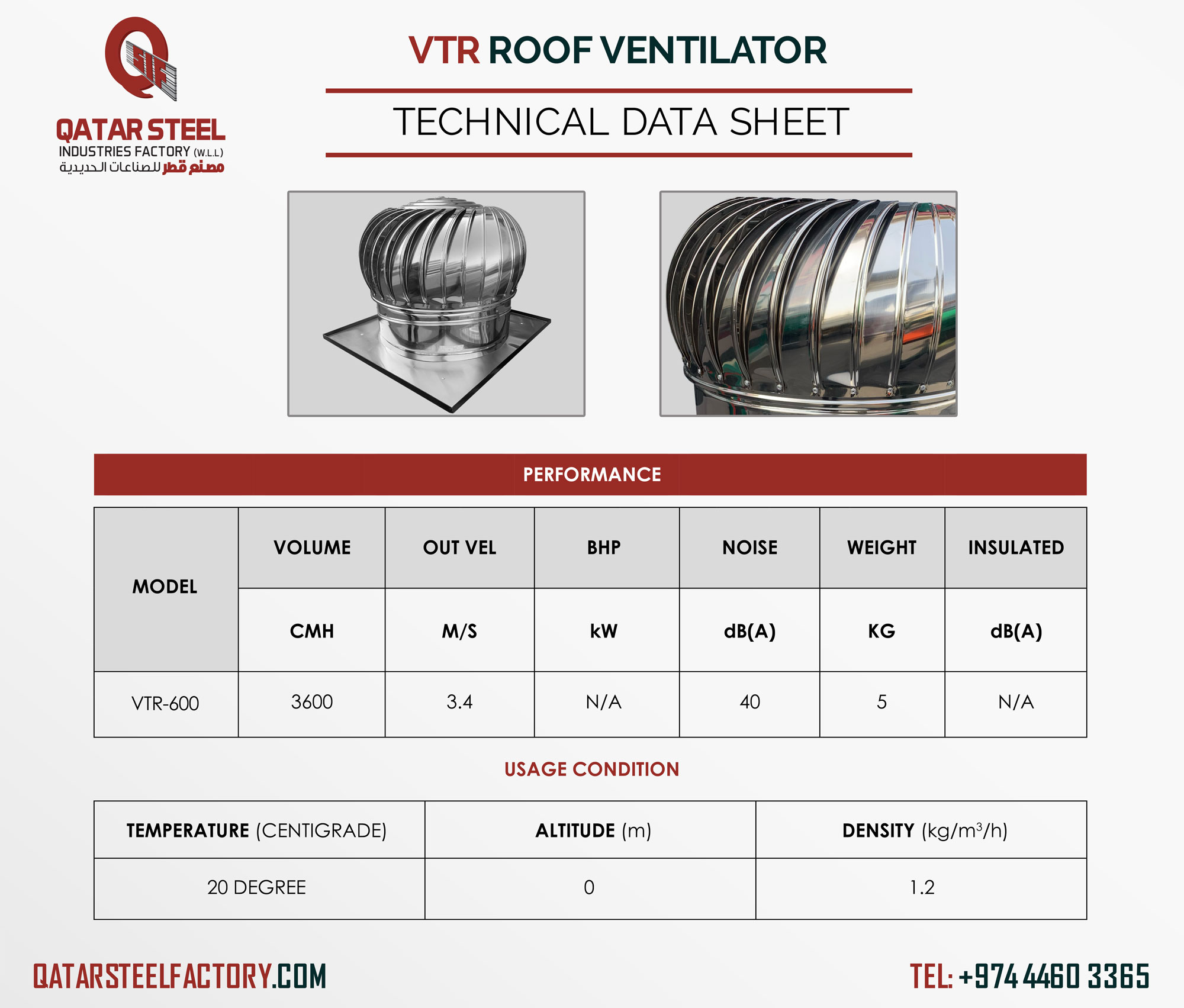 VTR Roofing Air Exhaust Ventilators